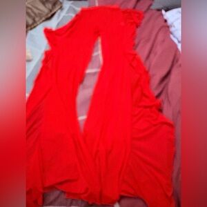 Bundle 3 for $15. Fashion Nova Red Flare Sheer Pants. Size Small.